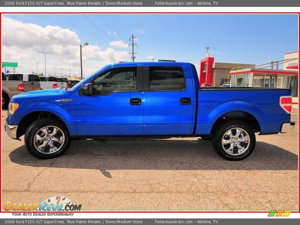 2009 Ford F150 XLT SuperCrew Blue Flame Metallic / Stone/Medium Stone Photo #2