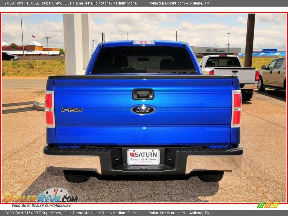 2009 Ford F150 XLT SuperCrew Blue Flame Metallic / Stone/Medium Stone Photo #4