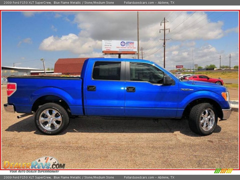 2009 Ford F150 XLT SuperCrew Blue Flame Metallic / Stone/Medium Stone Photo #7