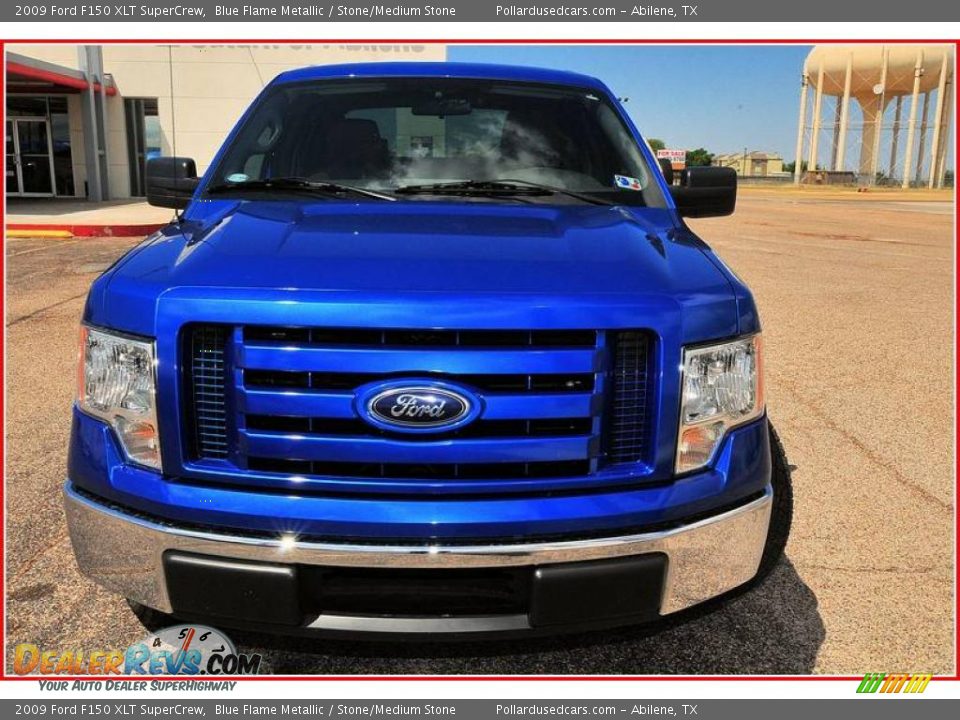 2009 Ford F150 XLT SuperCrew Blue Flame Metallic / Stone/Medium Stone Photo #9