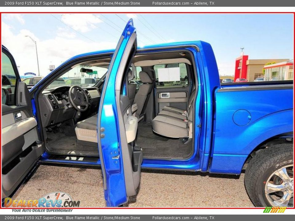 2009 Ford F150 XLT SuperCrew Blue Flame Metallic / Stone/Medium Stone Photo #15