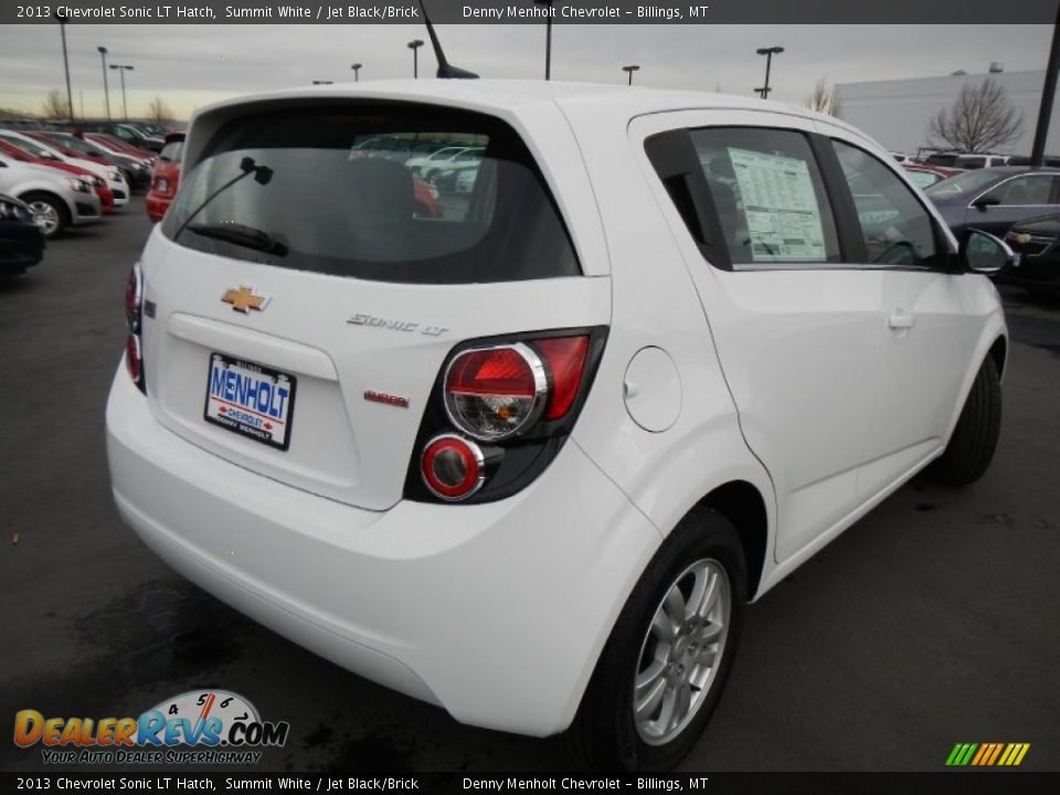 2013 Chevrolet Sonic LT Hatch Summit White / Jet Black/Brick Photo #3