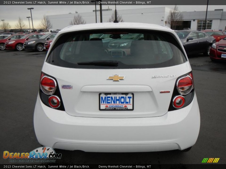 2013 Chevrolet Sonic LT Hatch Summit White / Jet Black/Brick Photo #4