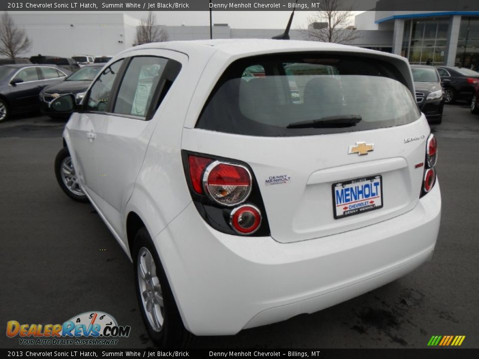 2013 Chevrolet Sonic LT Hatch Summit White / Jet Black/Brick Photo #5