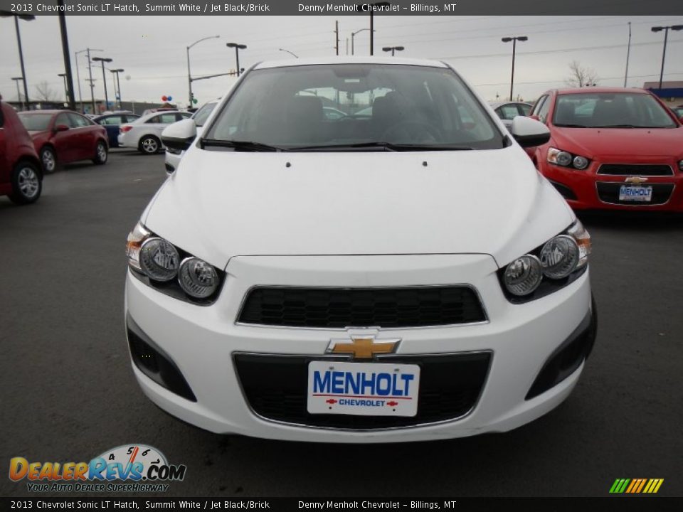 2013 Chevrolet Sonic LT Hatch Summit White / Jet Black/Brick Photo #8