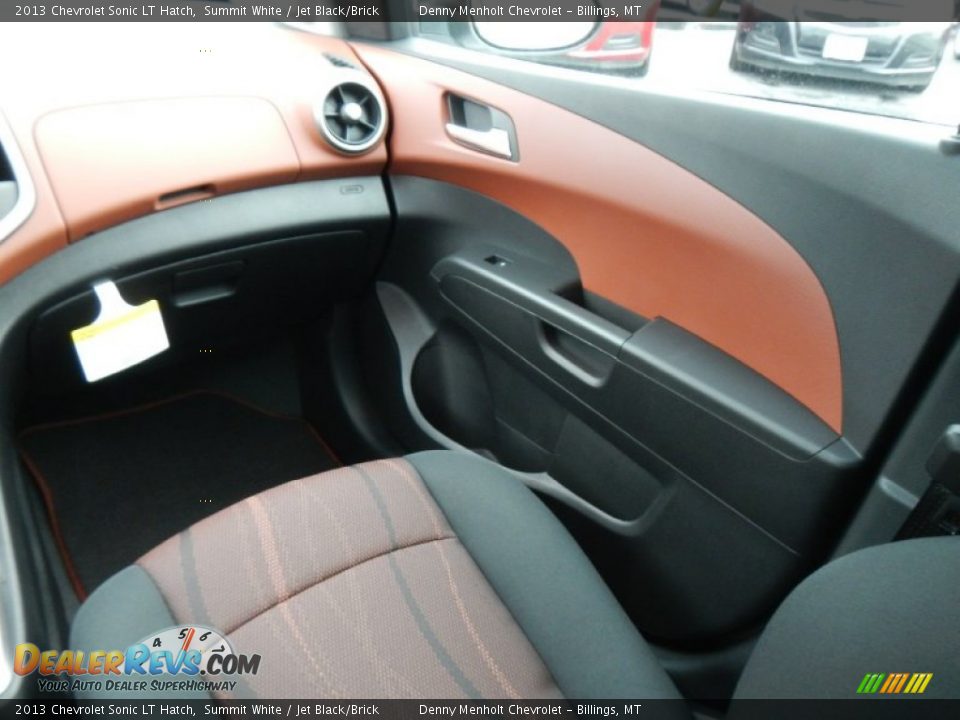 2013 Chevrolet Sonic LT Hatch Summit White / Jet Black/Brick Photo #14