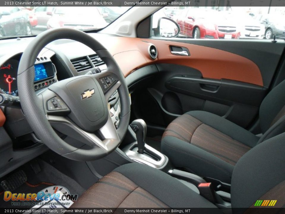 2013 Chevrolet Sonic LT Hatch Summit White / Jet Black/Brick Photo #15