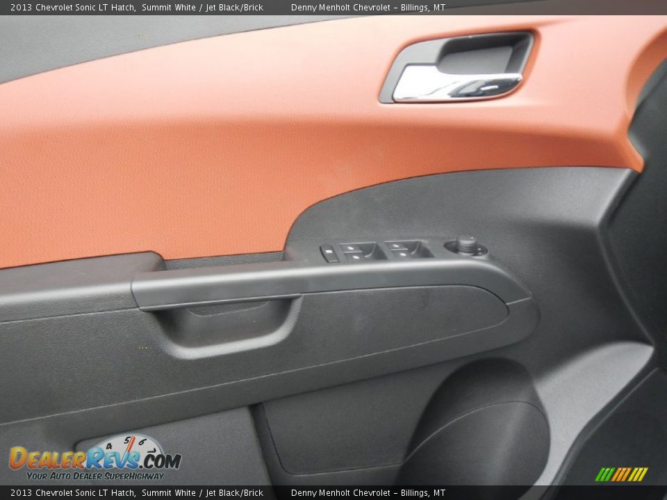 2013 Chevrolet Sonic LT Hatch Summit White / Jet Black/Brick Photo #16