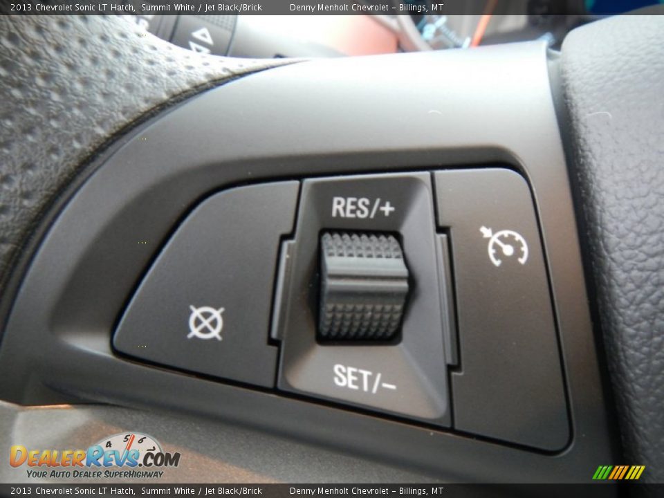 2013 Chevrolet Sonic LT Hatch Summit White / Jet Black/Brick Photo #24