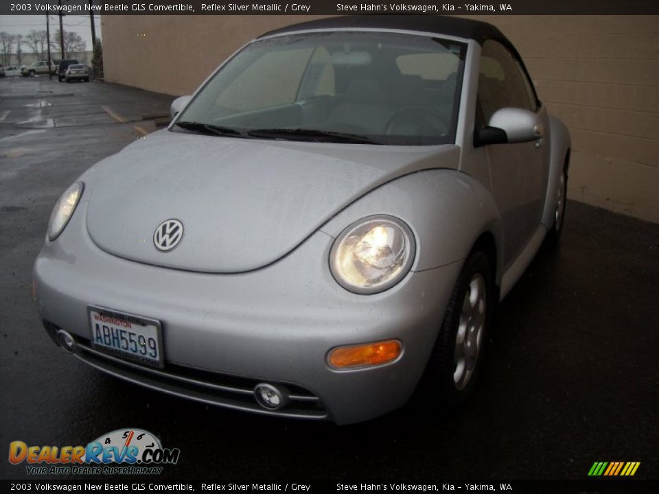 2003 Volkswagen New Beetle GLS Convertible Reflex Silver Metallic / Grey Photo #1