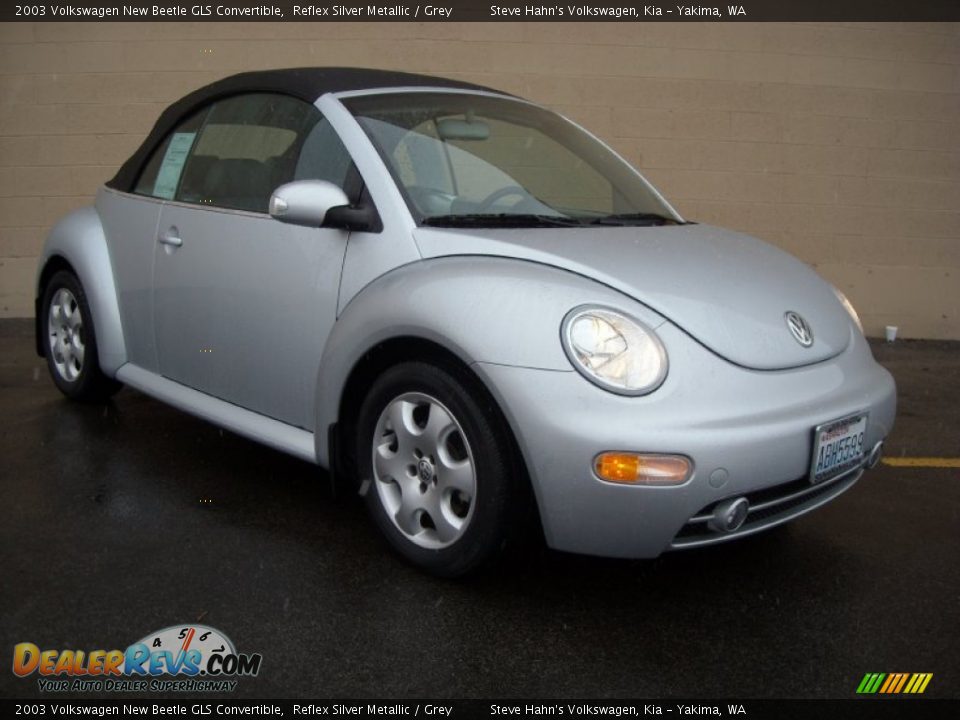2003 Volkswagen New Beetle GLS Convertible Reflex Silver Metallic / Grey Photo #4