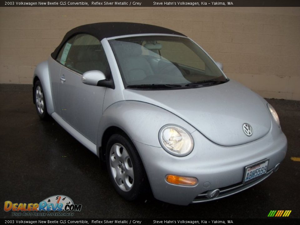 2003 Volkswagen New Beetle GLS Convertible Reflex Silver Metallic / Grey Photo #5