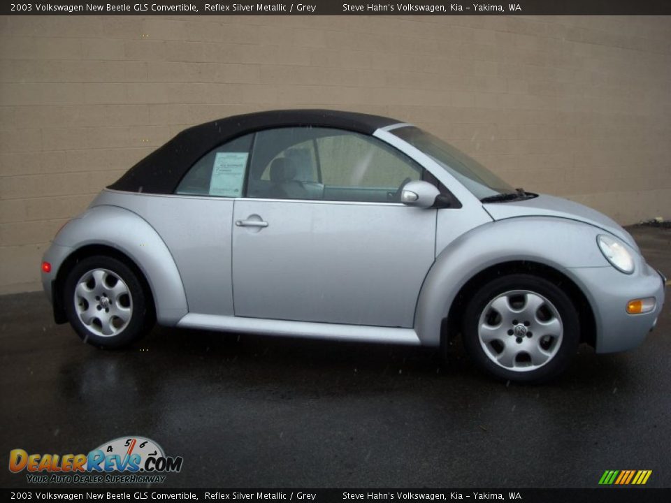 2003 Volkswagen New Beetle GLS Convertible Reflex Silver Metallic / Grey Photo #7