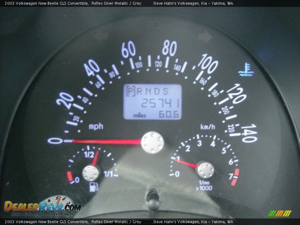 2003 Volkswagen New Beetle GLS Convertible Reflex Silver Metallic / Grey Photo #15