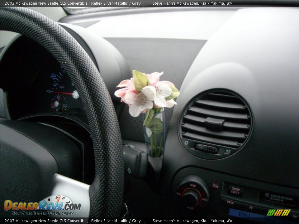 2003 Volkswagen New Beetle GLS Convertible Reflex Silver Metallic / Grey Photo #19