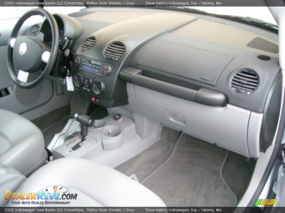 2003 Volkswagen New Beetle GLS Convertible Reflex Silver Metallic / Grey Photo #27
