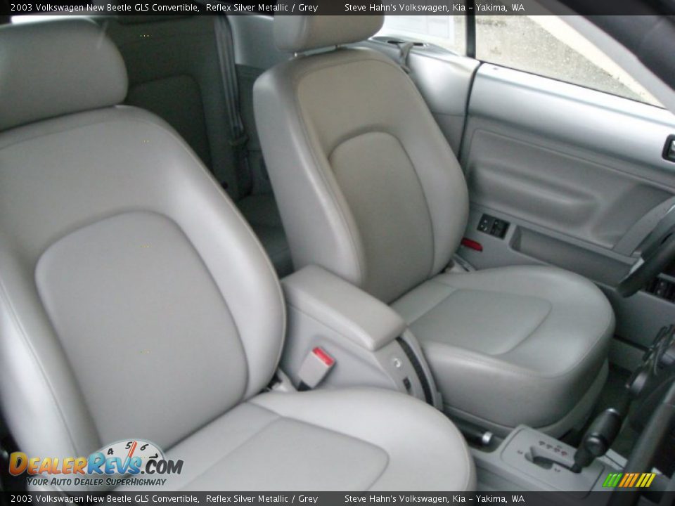 2003 Volkswagen New Beetle GLS Convertible Reflex Silver Metallic / Grey Photo #29