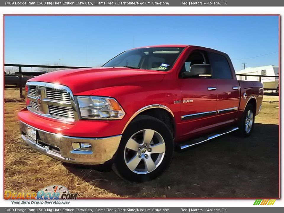 2009 Dodge Ram 1500 Big Horn Edition Crew Cab Flame Red / Dark Slate/Medium Graystone Photo #1