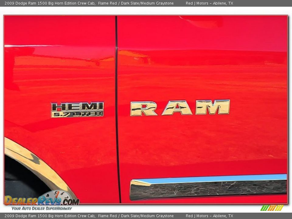 2009 Dodge Ram 1500 Big Horn Edition Crew Cab Flame Red / Dark Slate/Medium Graystone Photo #2