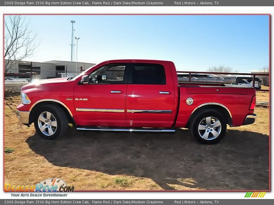 2009 Dodge Ram 1500 Big Horn Edition Crew Cab Flame Red / Dark Slate/Medium Graystone Photo #3
