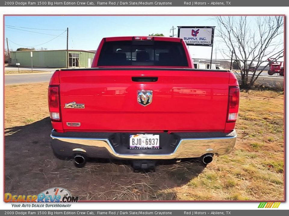 2009 Dodge Ram 1500 Big Horn Edition Crew Cab Flame Red / Dark Slate/Medium Graystone Photo #6