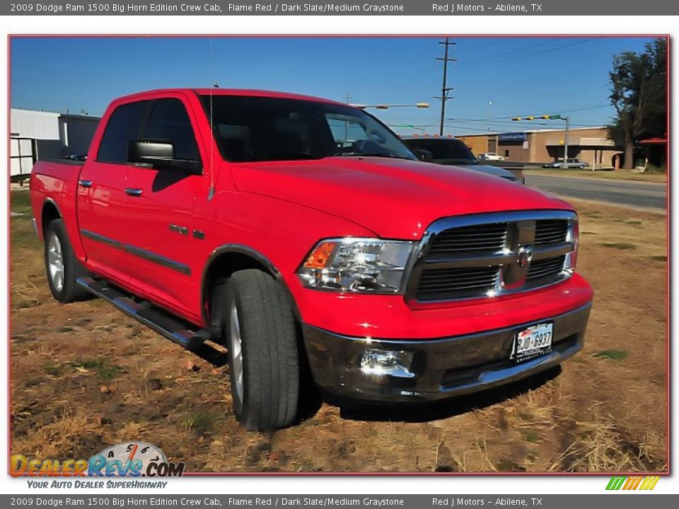 2009 Dodge Ram 1500 Big Horn Edition Crew Cab Flame Red / Dark Slate/Medium Graystone Photo #11