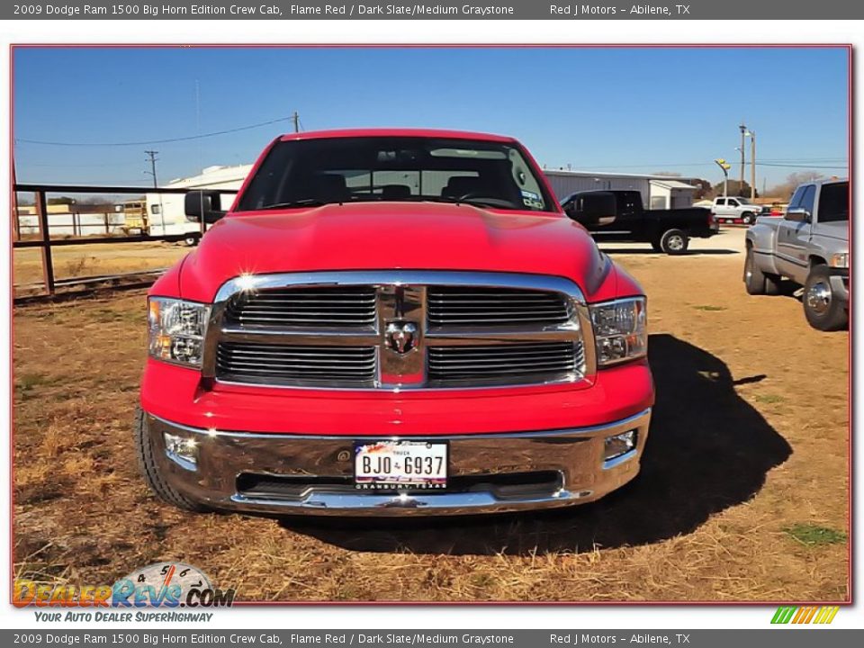 2009 Dodge Ram 1500 Big Horn Edition Crew Cab Flame Red / Dark Slate/Medium Graystone Photo #12