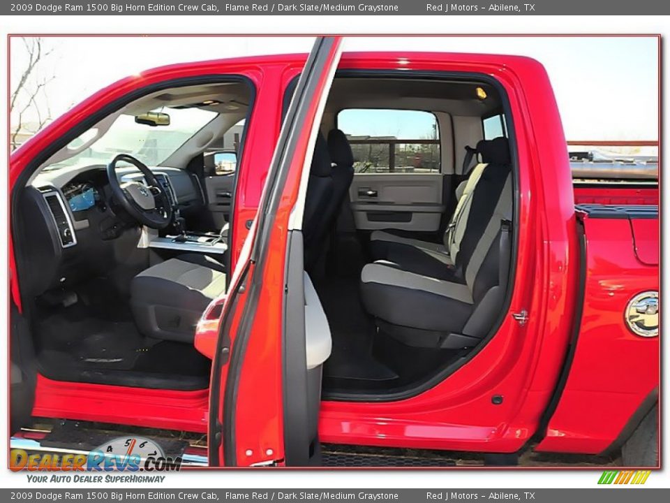 2009 Dodge Ram 1500 Big Horn Edition Crew Cab Flame Red / Dark Slate/Medium Graystone Photo #24