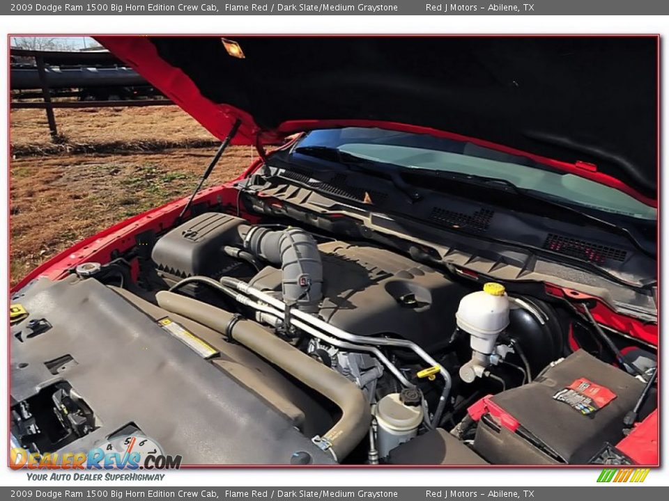 2009 Dodge Ram 1500 Big Horn Edition Crew Cab Flame Red / Dark Slate/Medium Graystone Photo #35