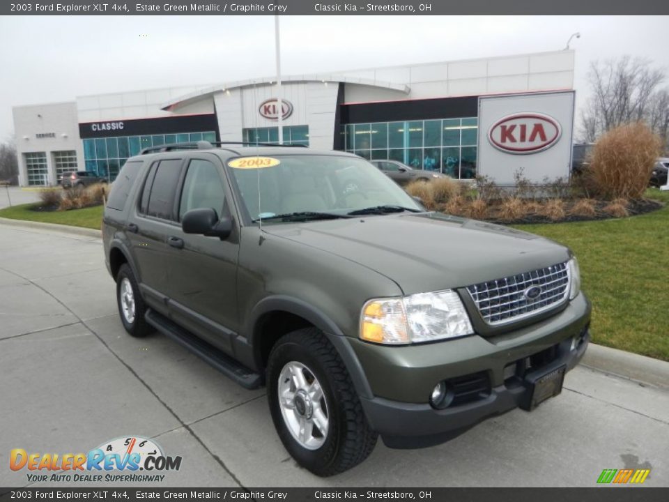 2003 Ford Explorer XLT 4x4 Estate Green Metallic / Graphite Grey Photo #1