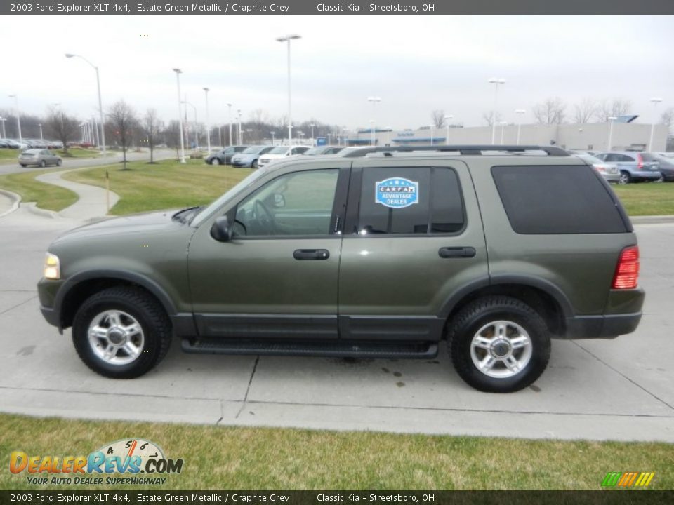 2003 Ford Explorer XLT 4x4 Estate Green Metallic / Graphite Grey Photo #6