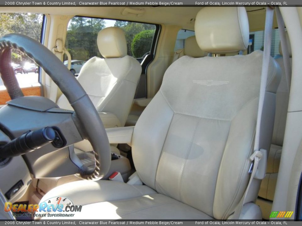 2008 Chrysler Town & Country Limited Clearwater Blue Pearlcoat / Medium Pebble Beige/Cream Photo #13