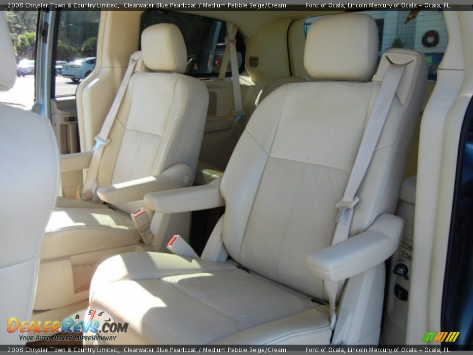 2008 Chrysler Town & Country Limited Clearwater Blue Pearlcoat / Medium Pebble Beige/Cream Photo #16