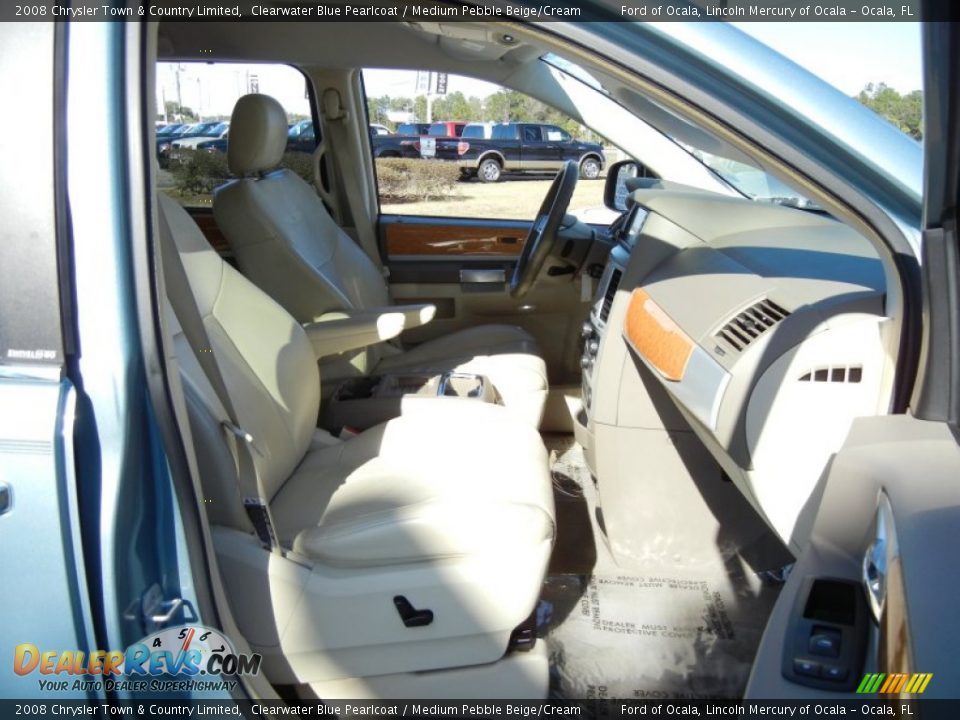 2008 Chrysler Town & Country Limited Clearwater Blue Pearlcoat / Medium Pebble Beige/Cream Photo #20