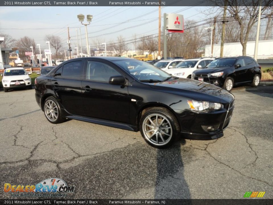 2011 Mitsubishi Lancer GTS Tarmac Black Pearl / Black Photo #7