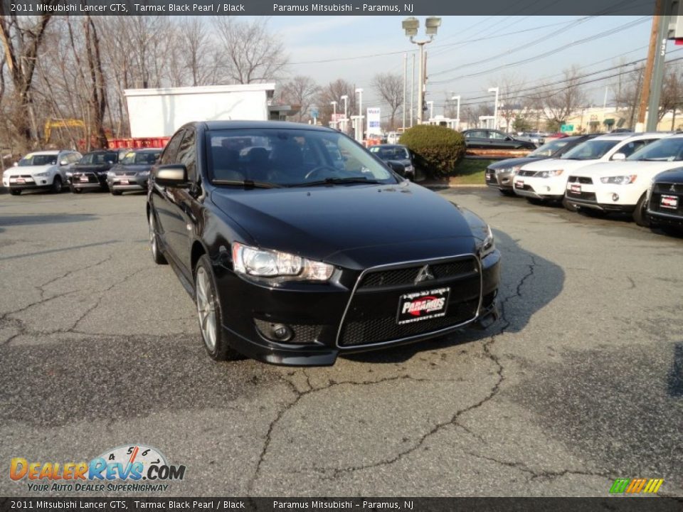 2011 Mitsubishi Lancer GTS Tarmac Black Pearl / Black Photo #8