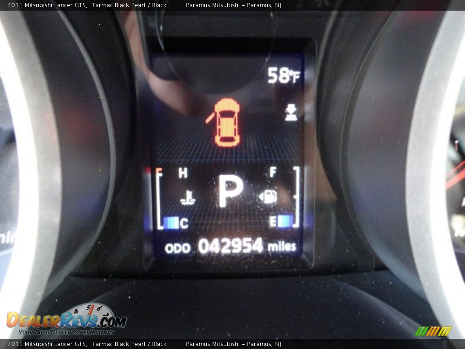 2011 Mitsubishi Lancer GTS Tarmac Black Pearl / Black Photo #15