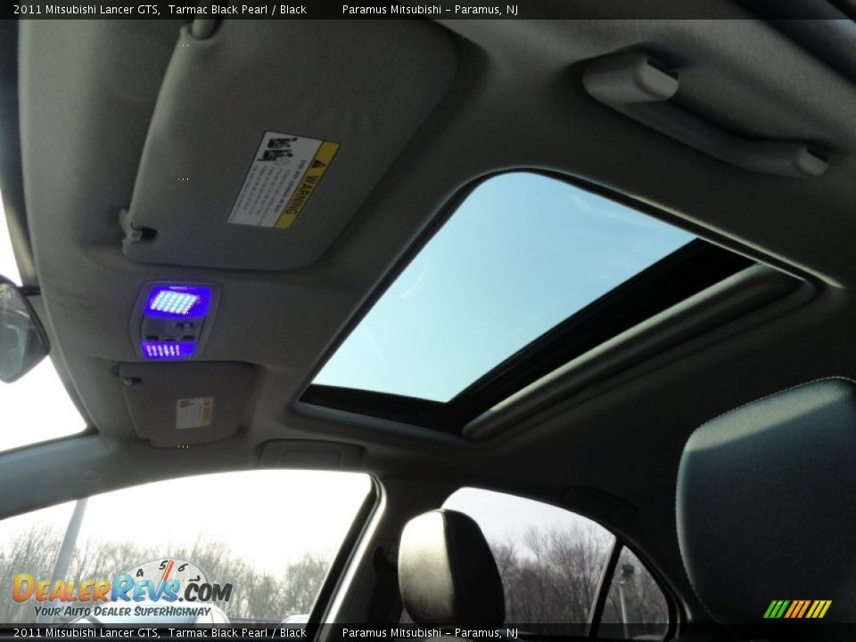 2011 Mitsubishi Lancer GTS Tarmac Black Pearl / Black Photo #18