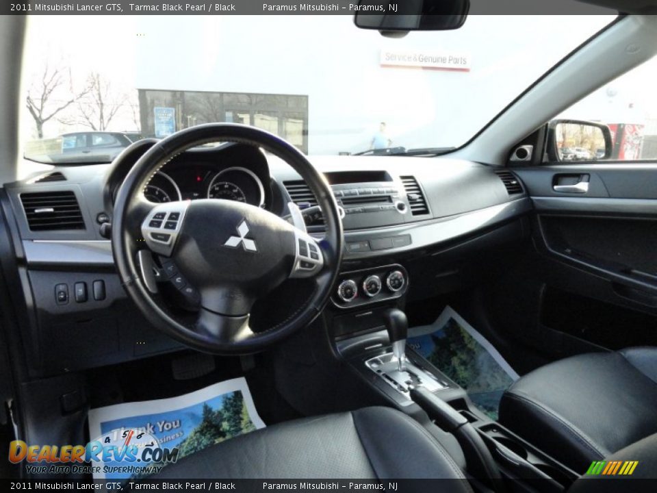 2011 Mitsubishi Lancer GTS Tarmac Black Pearl / Black Photo #20