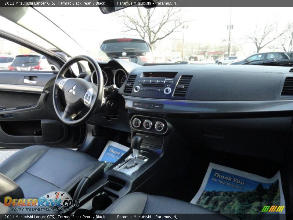 2011 Mitsubishi Lancer GTS Tarmac Black Pearl / Black Photo #24