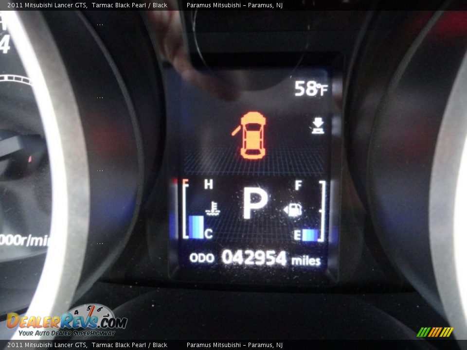 2011 Mitsubishi Lancer GTS Tarmac Black Pearl / Black Photo #31