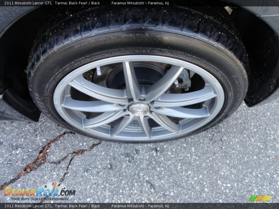 2011 Mitsubishi Lancer GTS Tarmac Black Pearl / Black Photo #34