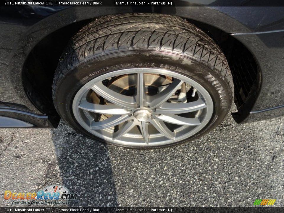 2011 Mitsubishi Lancer GTS Tarmac Black Pearl / Black Photo #36