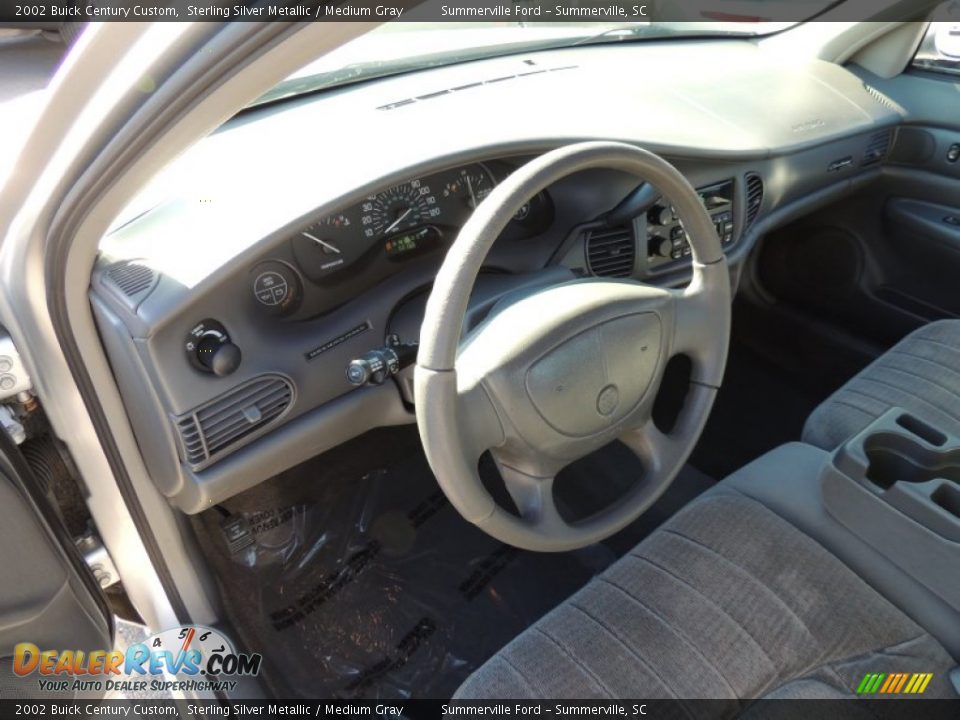 2002 Buick Century Custom Sterling Silver Metallic / Medium Gray Photo #3