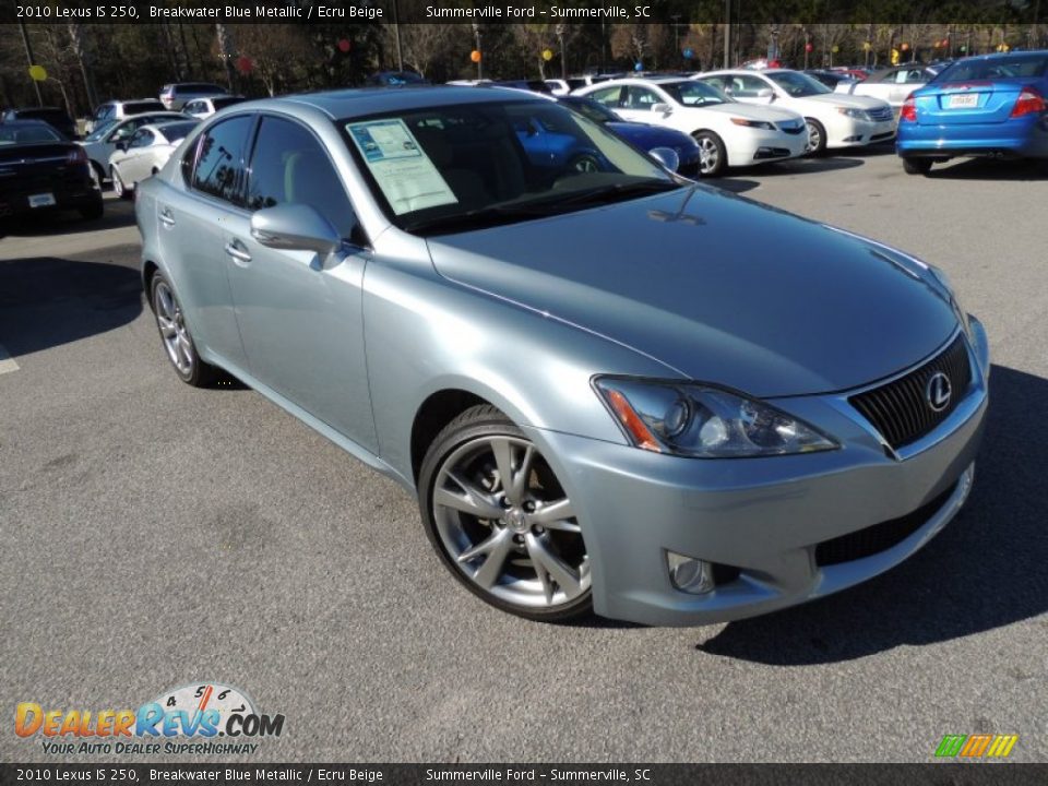 2010 Lexus IS 250 Breakwater Blue Metallic / Ecru Beige Photo #1