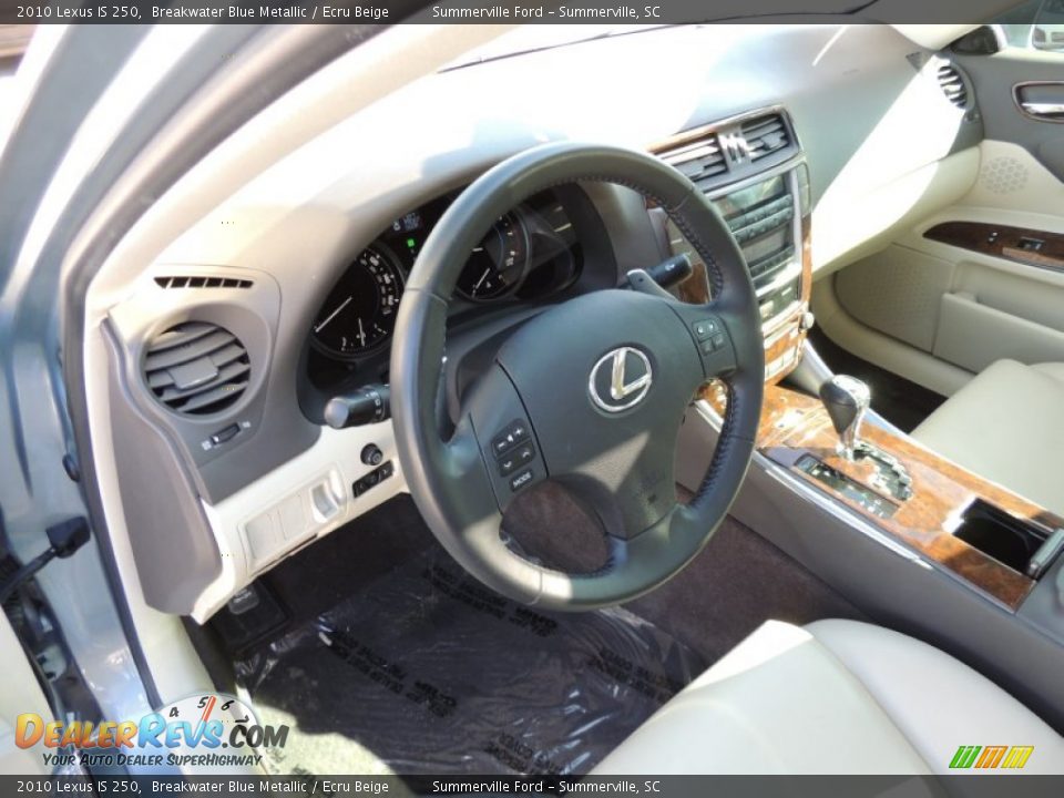 2010 Lexus IS 250 Breakwater Blue Metallic / Ecru Beige Photo #3