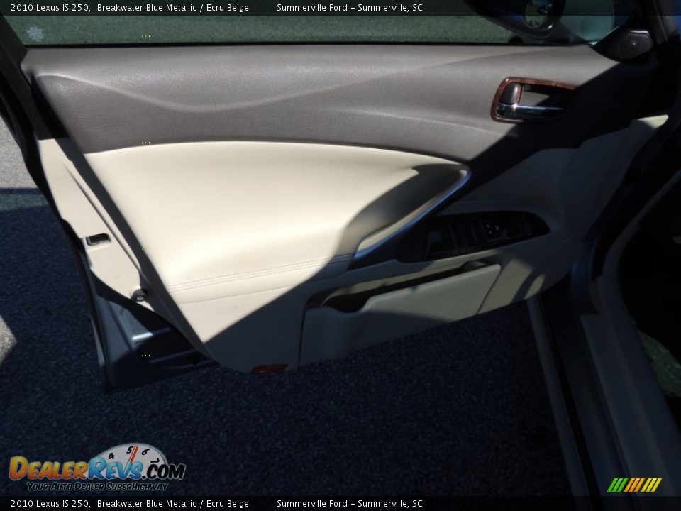 2010 Lexus IS 250 Breakwater Blue Metallic / Ecru Beige Photo #6