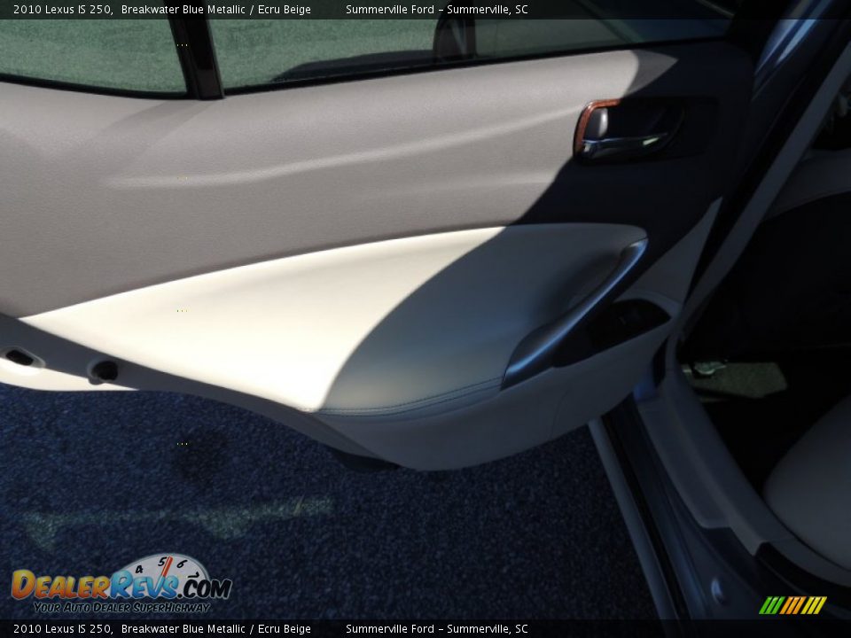 2010 Lexus IS 250 Breakwater Blue Metallic / Ecru Beige Photo #8