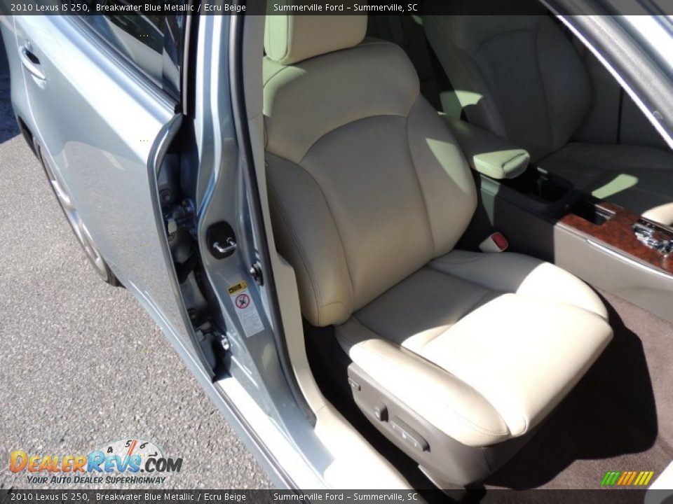 2010 Lexus IS 250 Breakwater Blue Metallic / Ecru Beige Photo #9