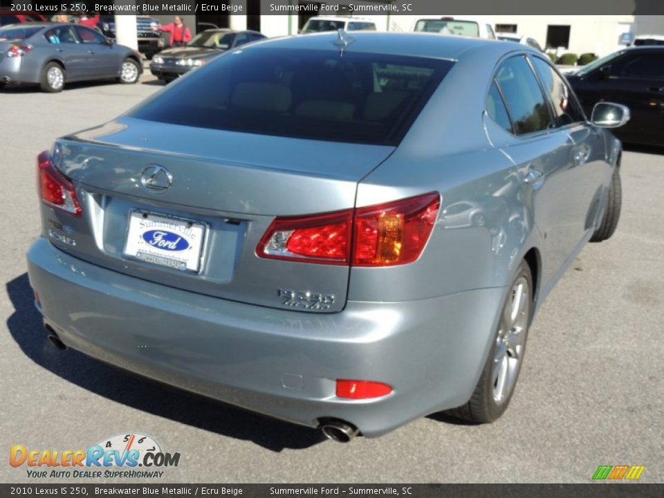 2010 Lexus IS 250 Breakwater Blue Metallic / Ecru Beige Photo #14